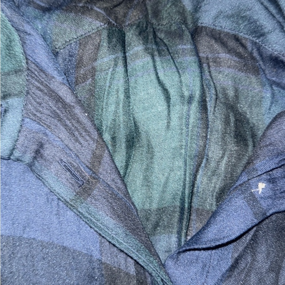 Blue and Green Button-Up Blouse - Picture 2 of 3